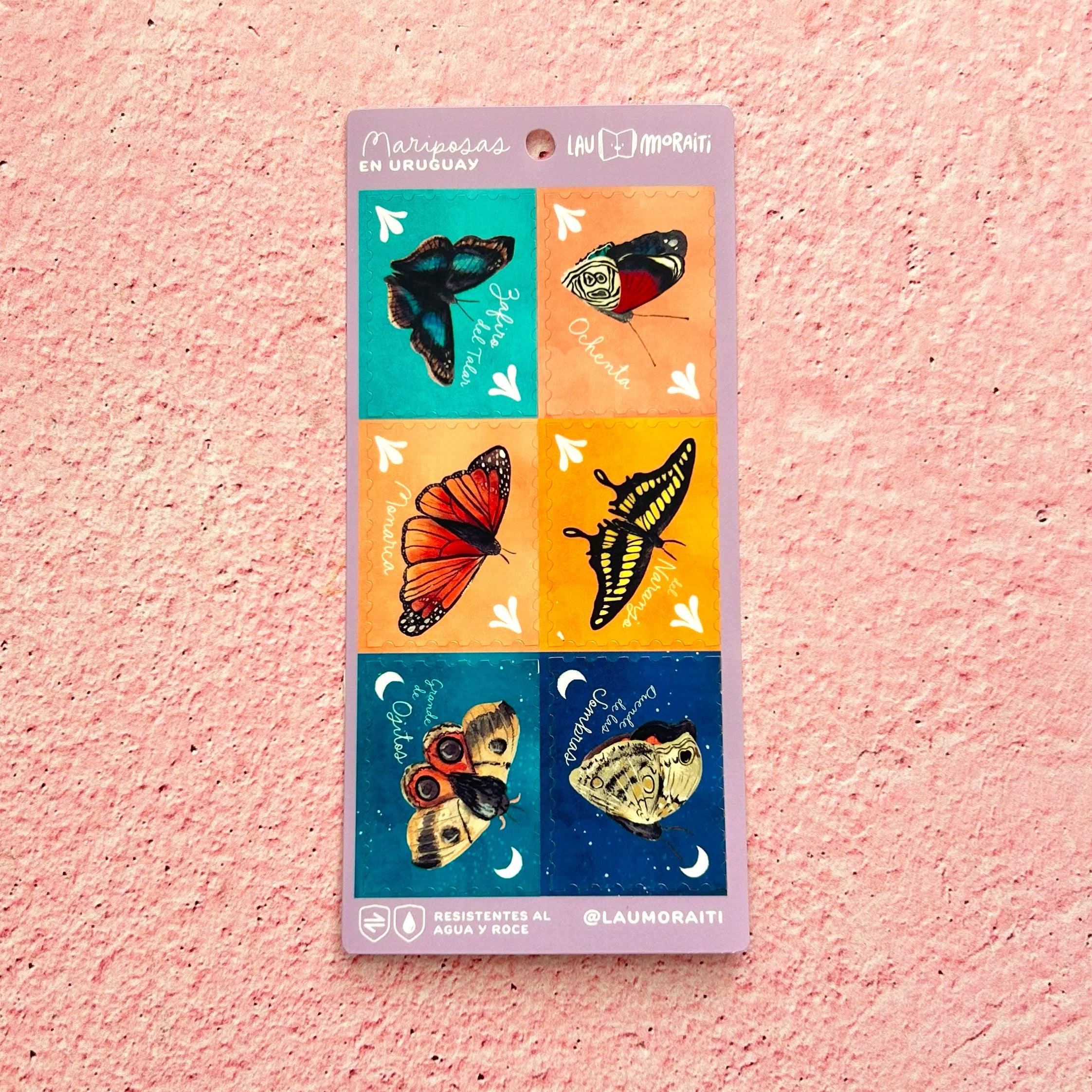 Estampillas de Mariposas Plancha de Stickers