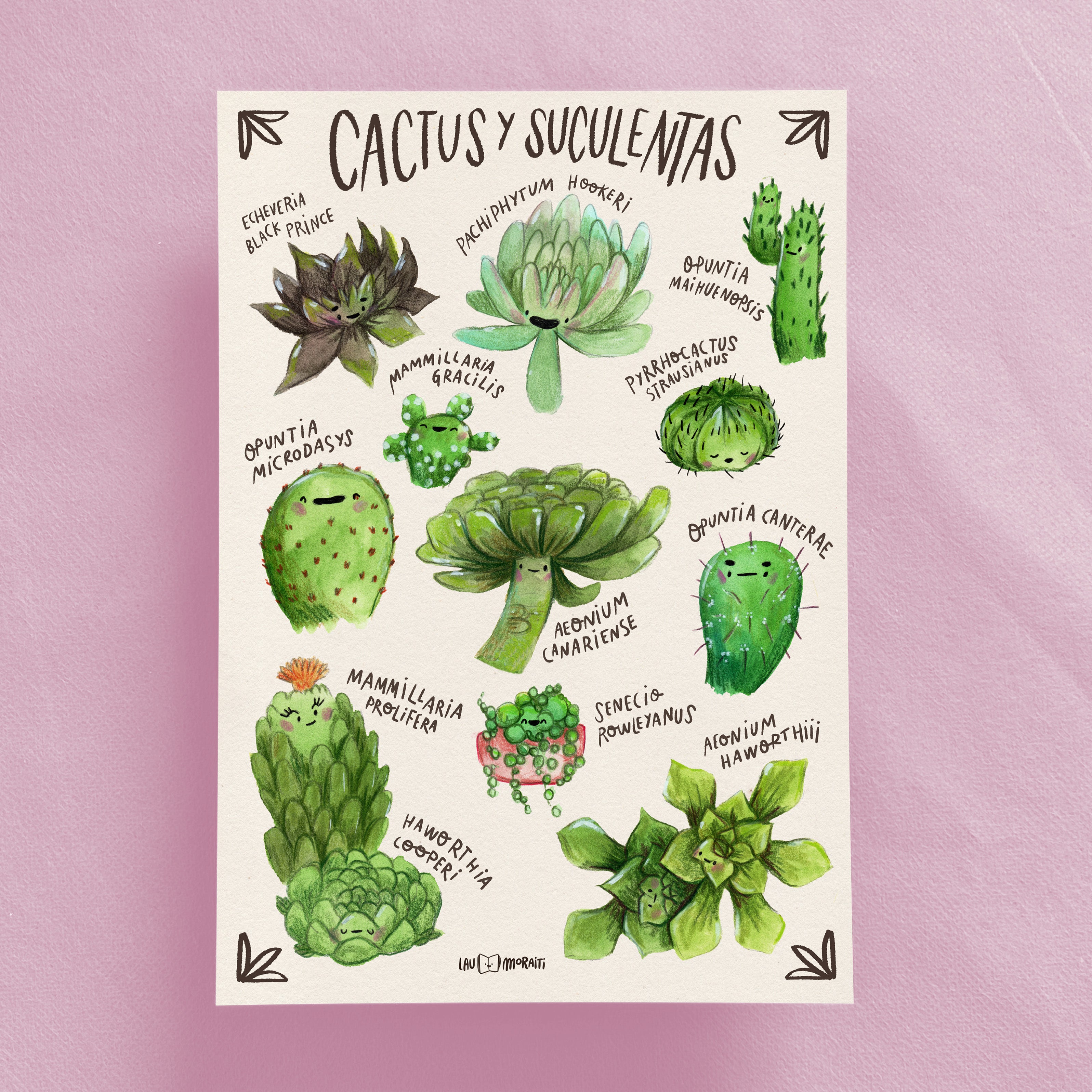 Cactus y Suculentas (print A4)