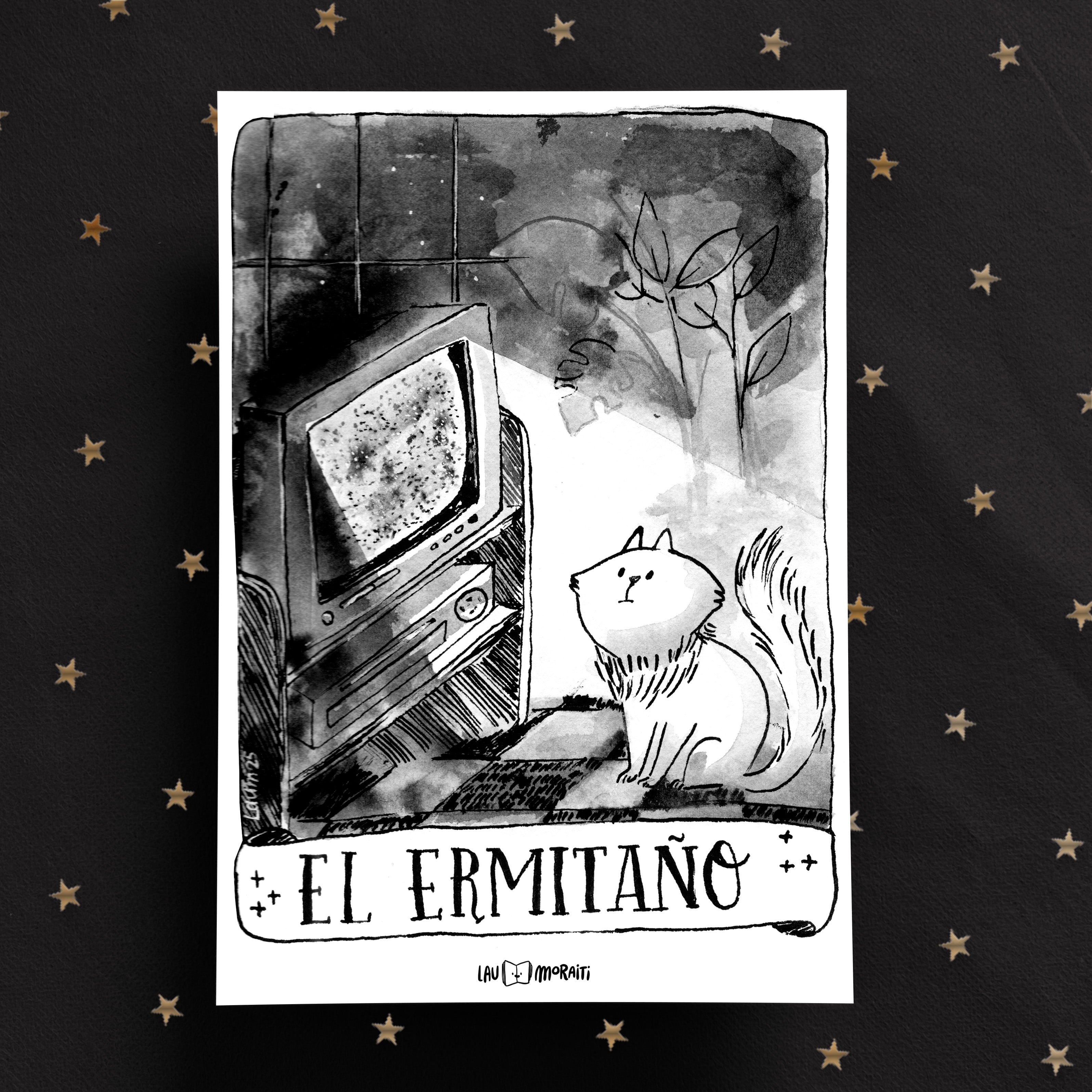El Ermitaño ★ Tarot Miau Arcana (print A4 o A5)