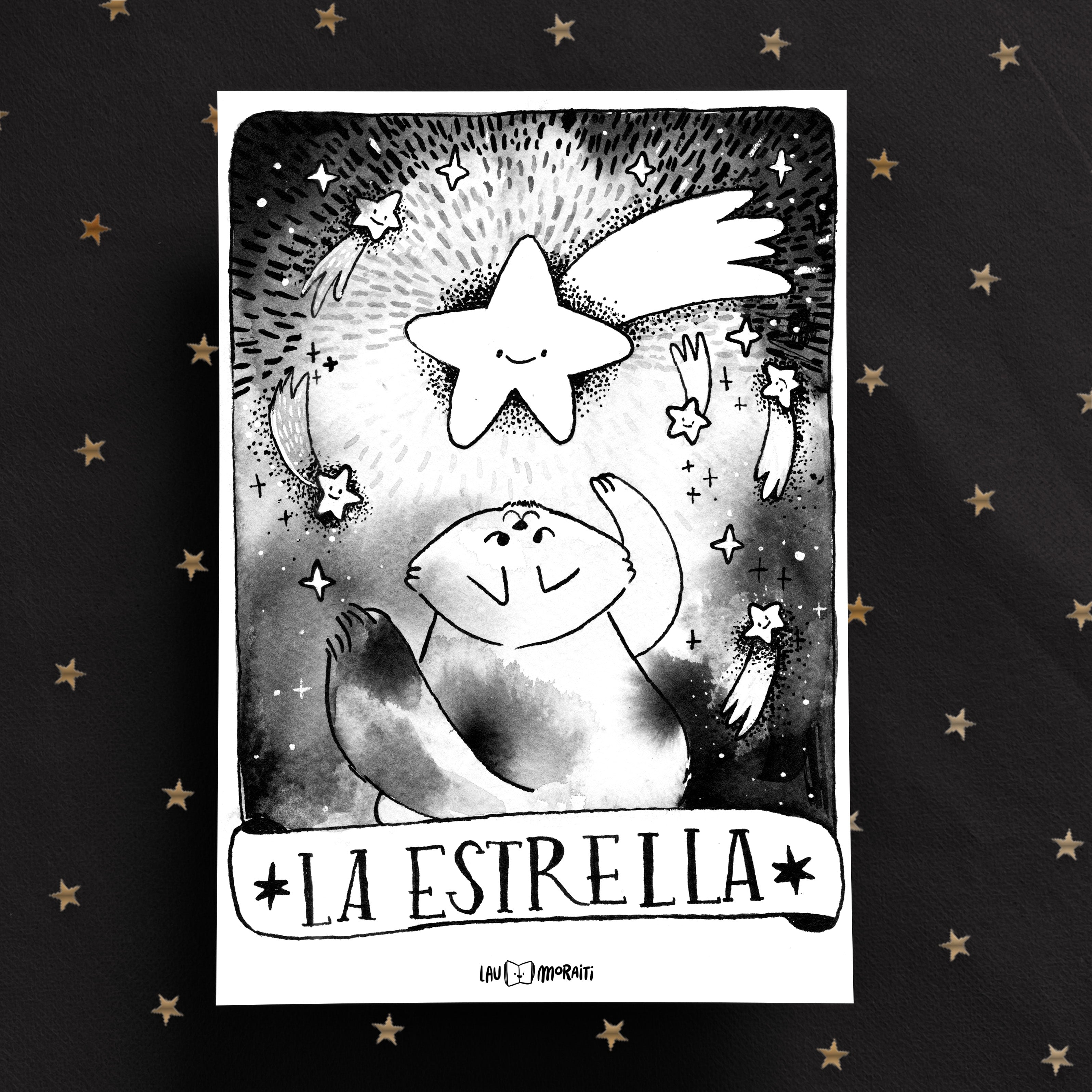La Estrella ★ Tarot Miau Arcana (print A4 o A5)