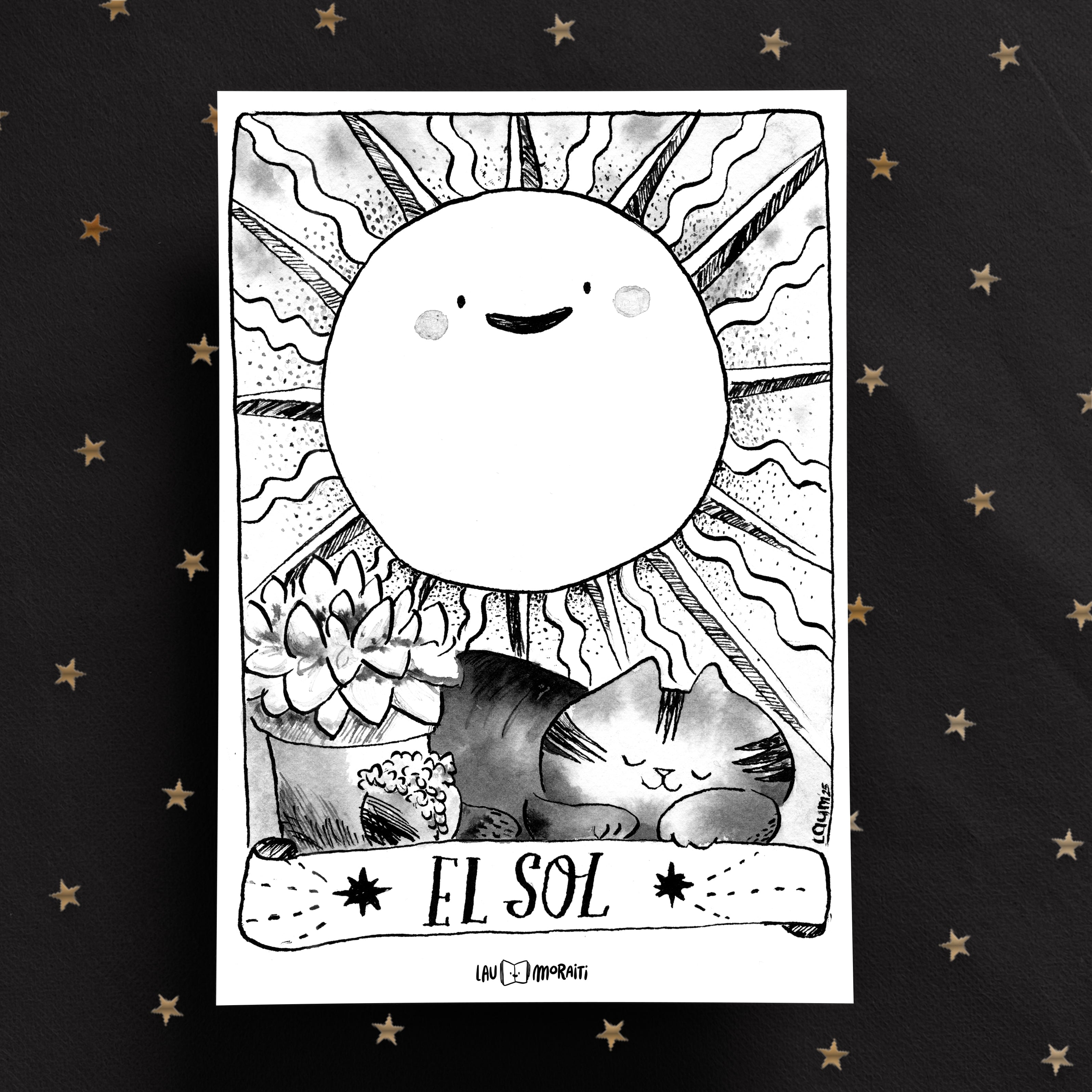 El Sol ★ Tarot Miau Arcana (print A4 o A5)