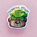 Pensamientos Jardineros (sticker holográfico para botella y termo)