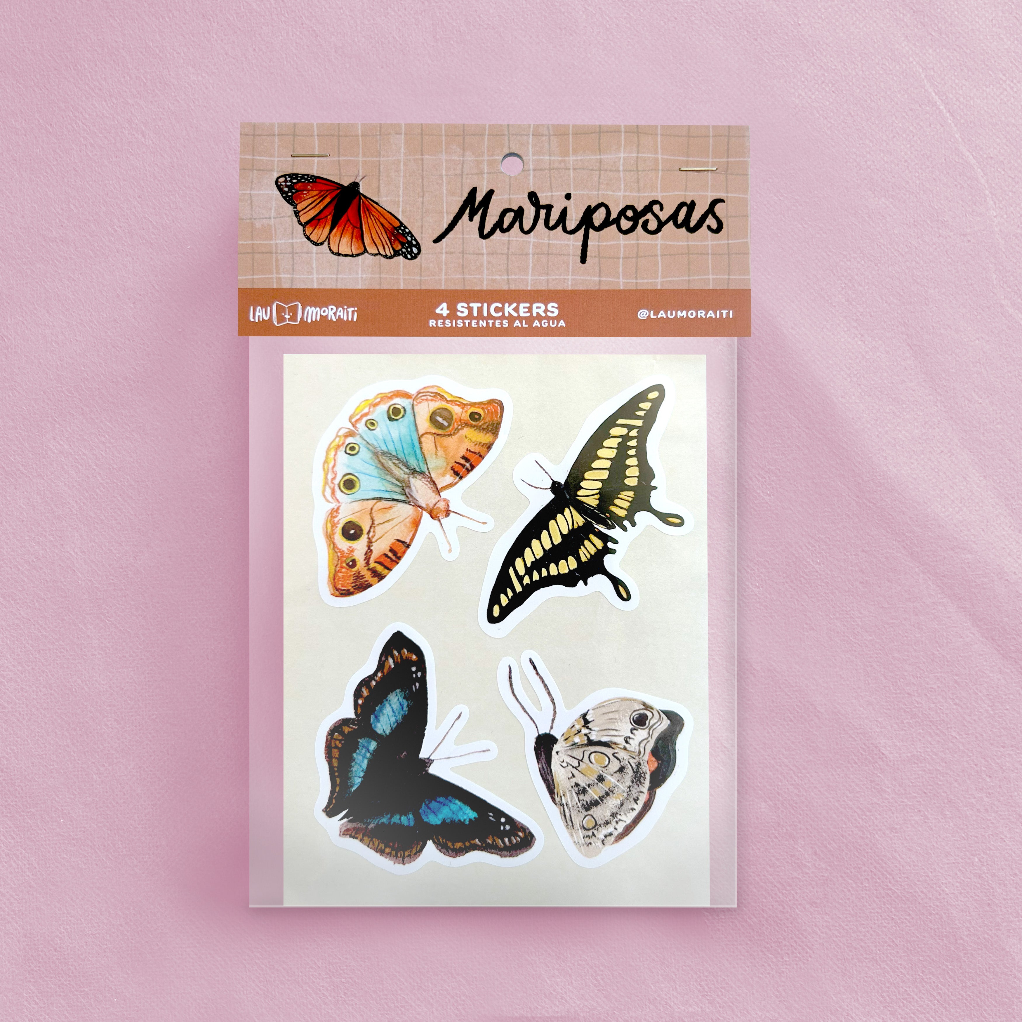 Mariposas (4 stickers surtidos)